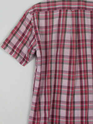 Men's Vintage Check Short Sleeved Shirt L - The Harlequin