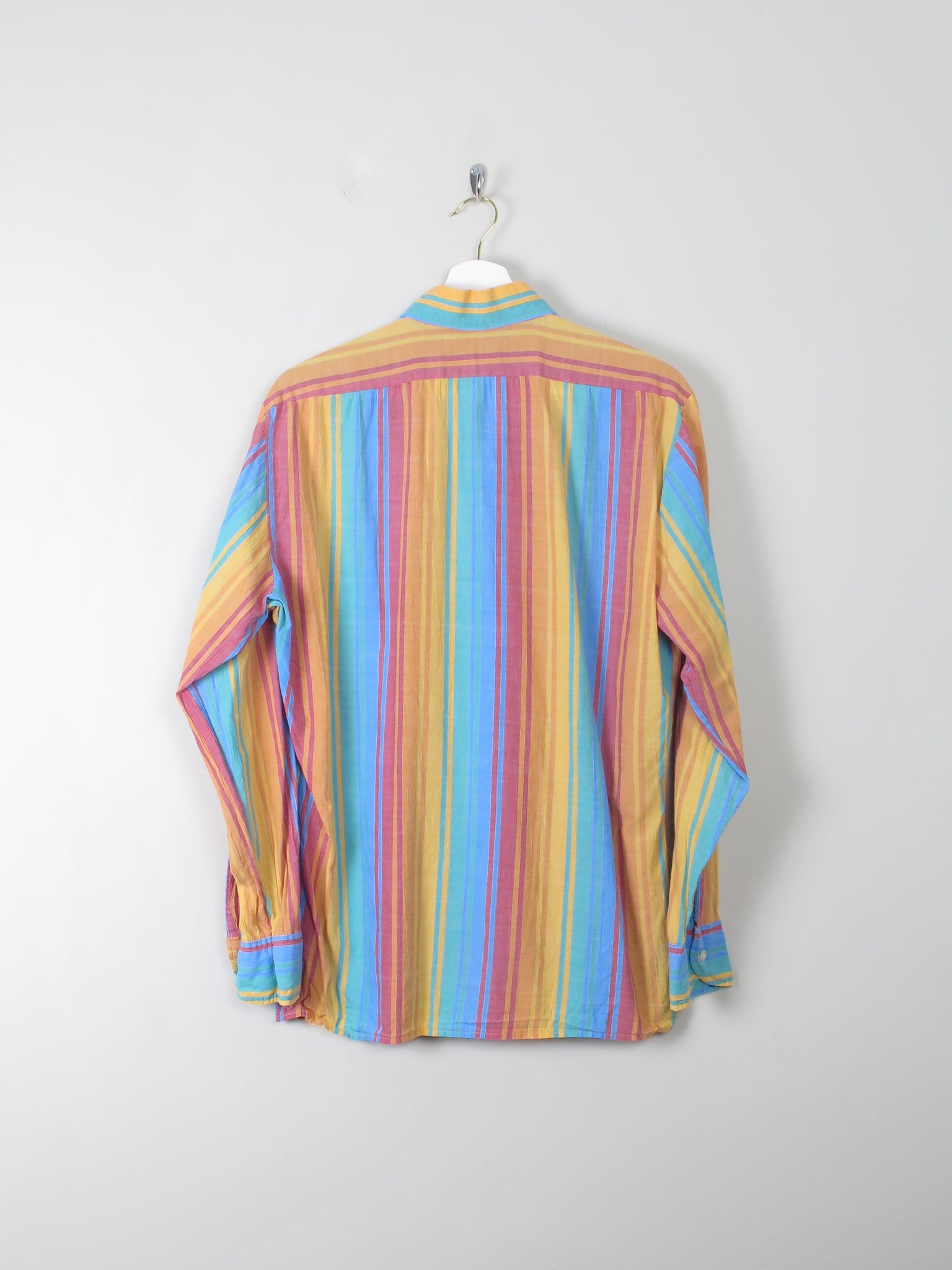 Men's Vintage Colourful Striped Shirt S - The Harlequin