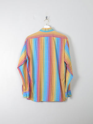 Men's Vintage Colourful Striped Shirt S - The Harlequin