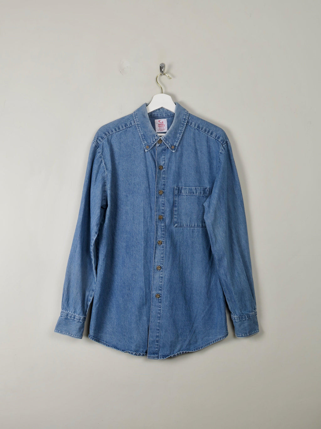 Men's Vintage Denim Shirt M - The Harlequin