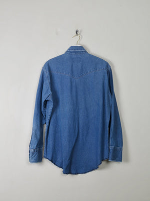 Men's Vintage Denim Shirt M - The Harlequin