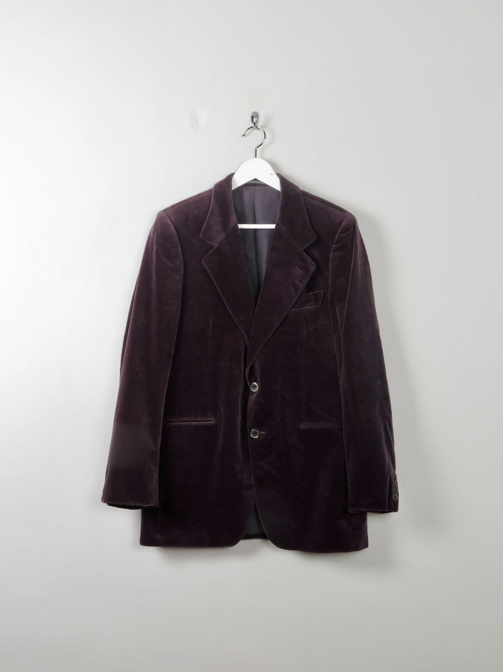 Men's Vintage Grape Velvet Jacket 38/40/S - The Harlequin