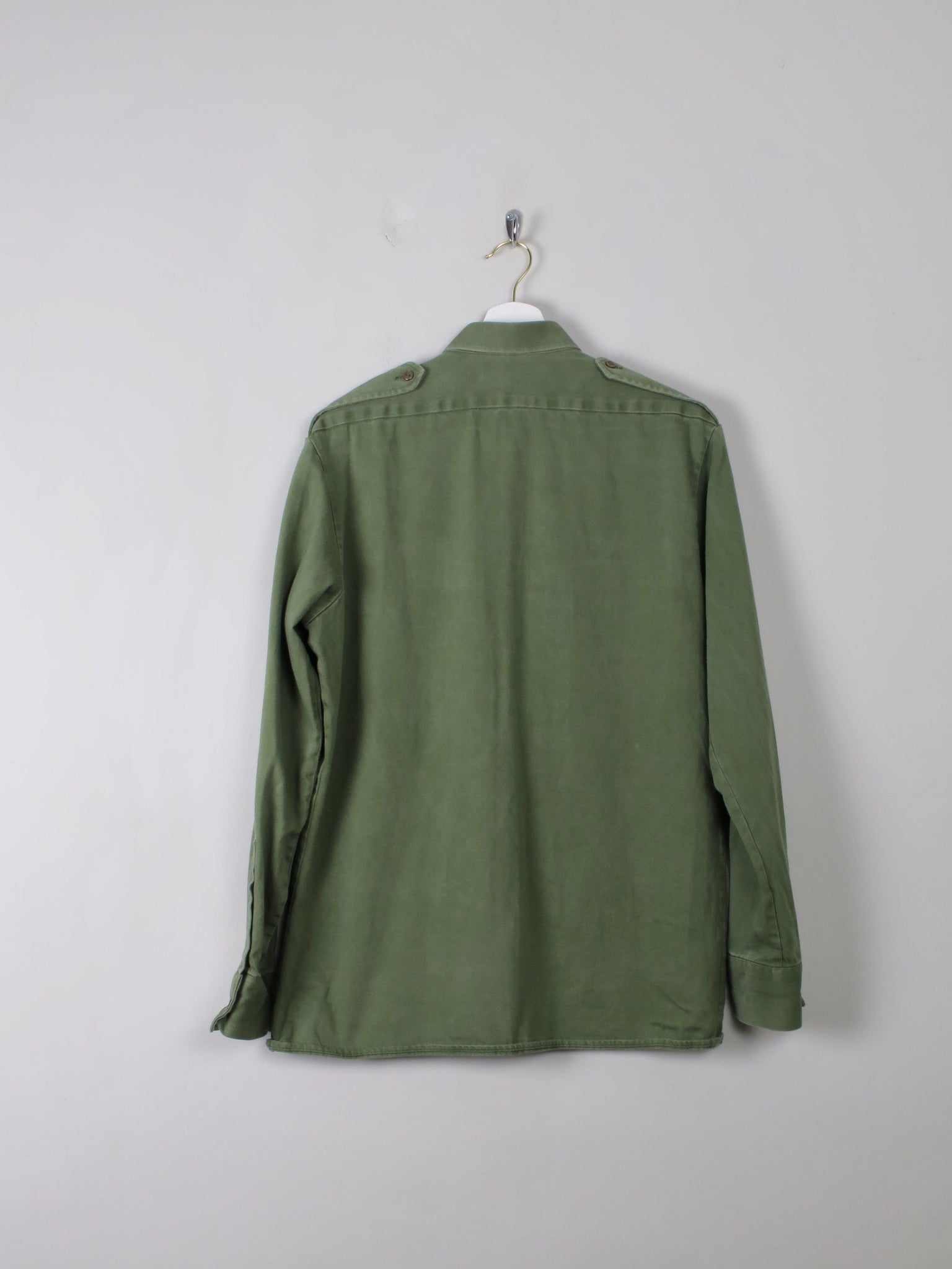 Men's VIntage Green Army Shirt L - The Harlequin