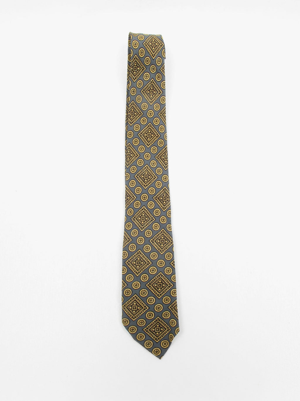 Men's Green Printed Vintage Tie - The Harlequin