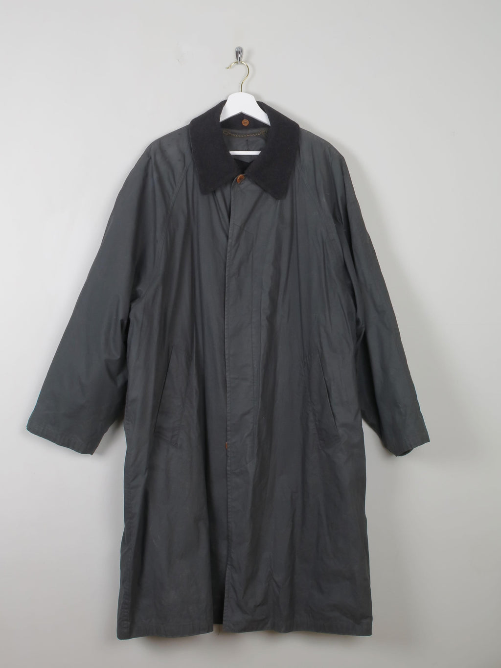 Men's Green Waxed Lined Trench Coat L/XL - The Harlequin