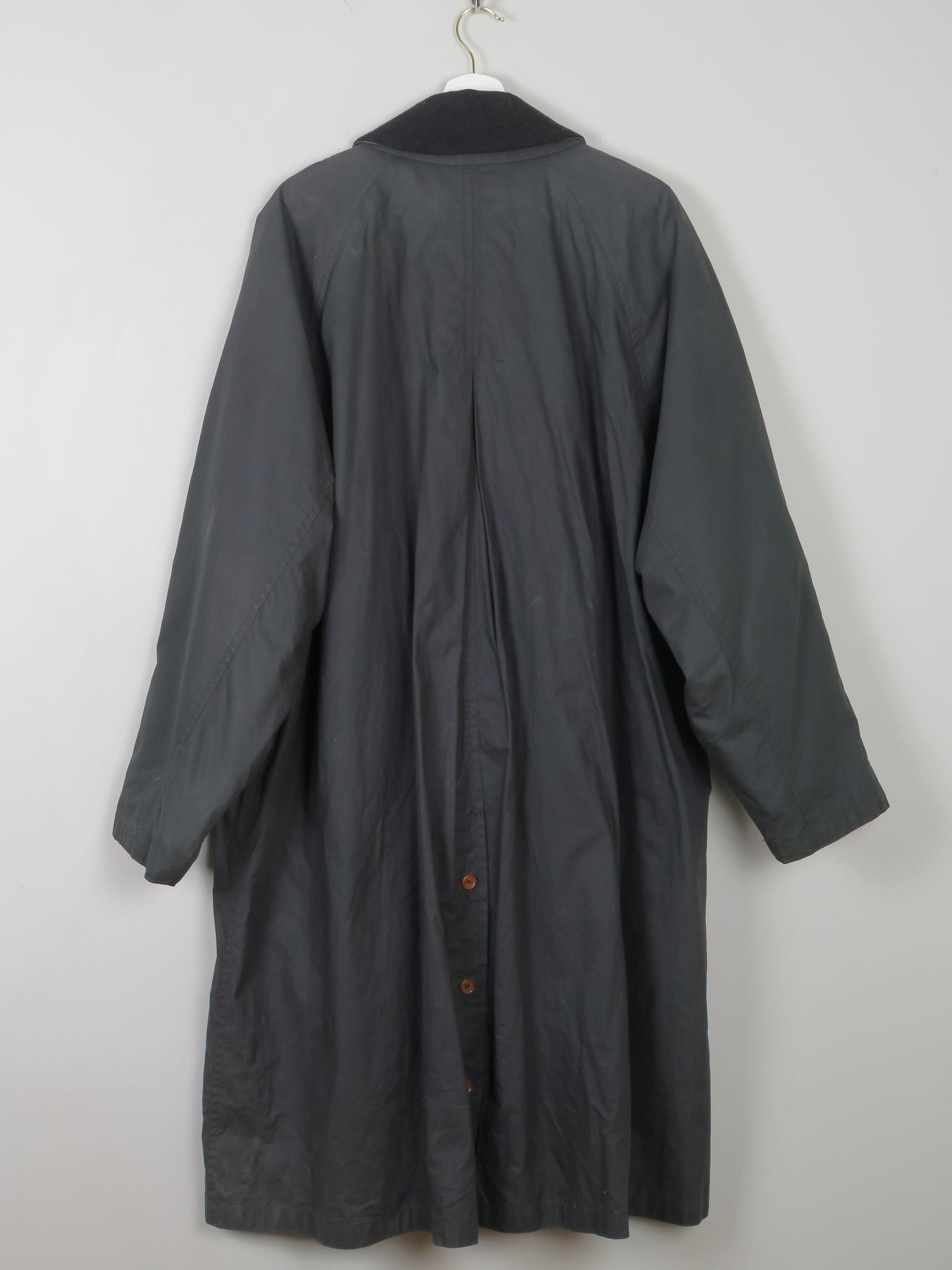 Men's Vintage Green Waxed Lined Trench Coat L/XL - The Harlequin