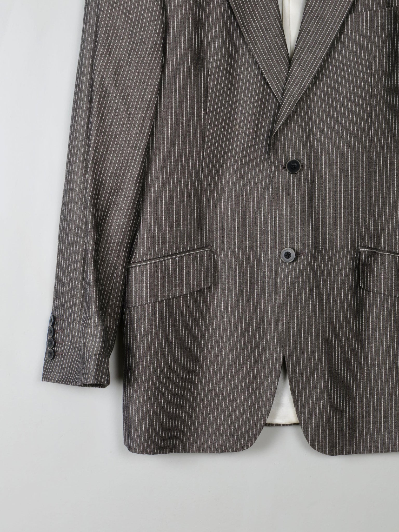 Men's Vintage Grey Remus Linen Mix Jacket 38" - The Harlequin