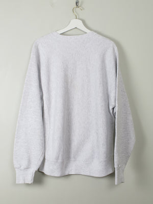 Men's Vintage Grey Sweatshirt L - The Harlequin