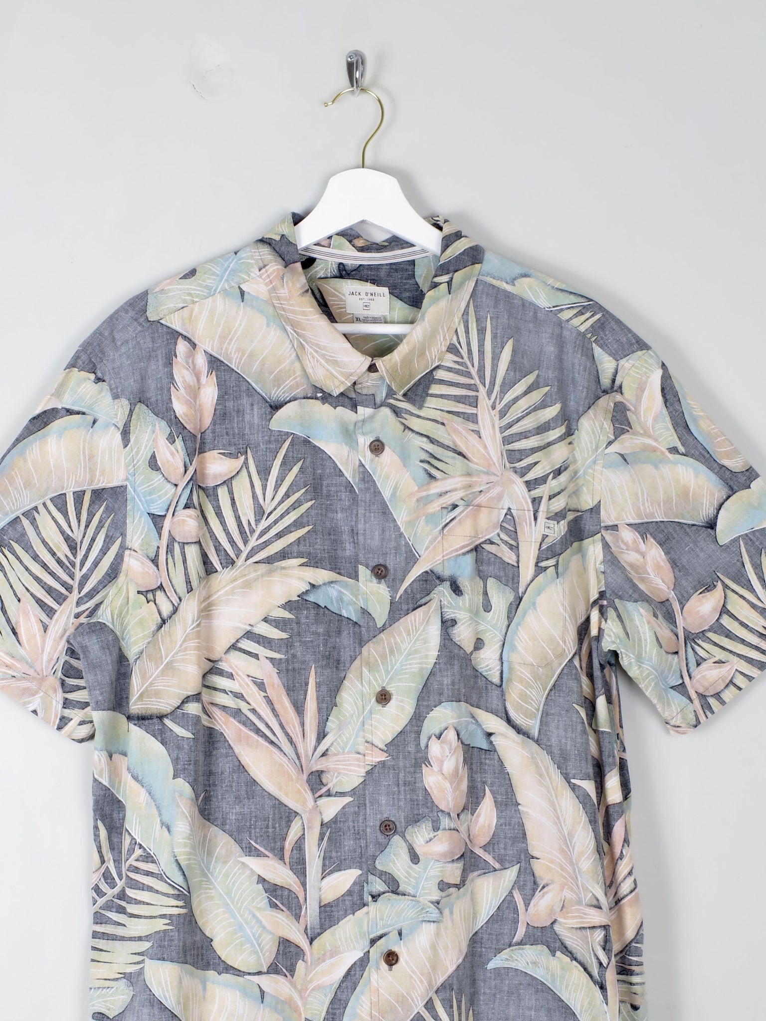 Men's Vintage Hawaiian Shirt XL - The Harlequin