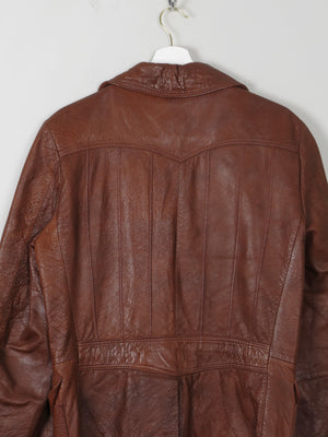Men's Vintage Leather Jacket Rust S - The Harlequin