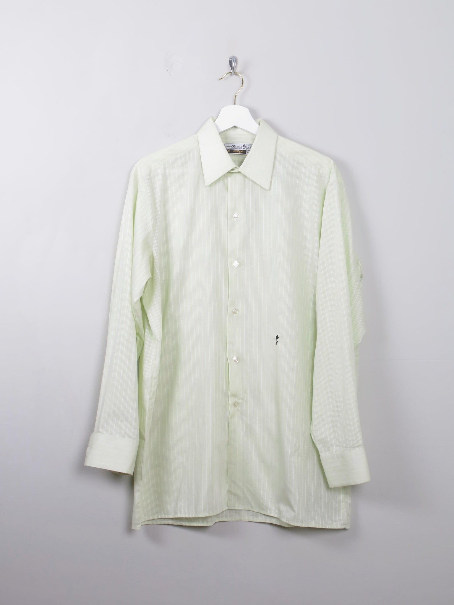 Men's Vintage Lime Green Shirt L - The Harlequin