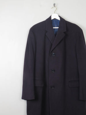 Men's Navy Crombie Overcoat Austin Reed L/XL 44” - The Harlequin