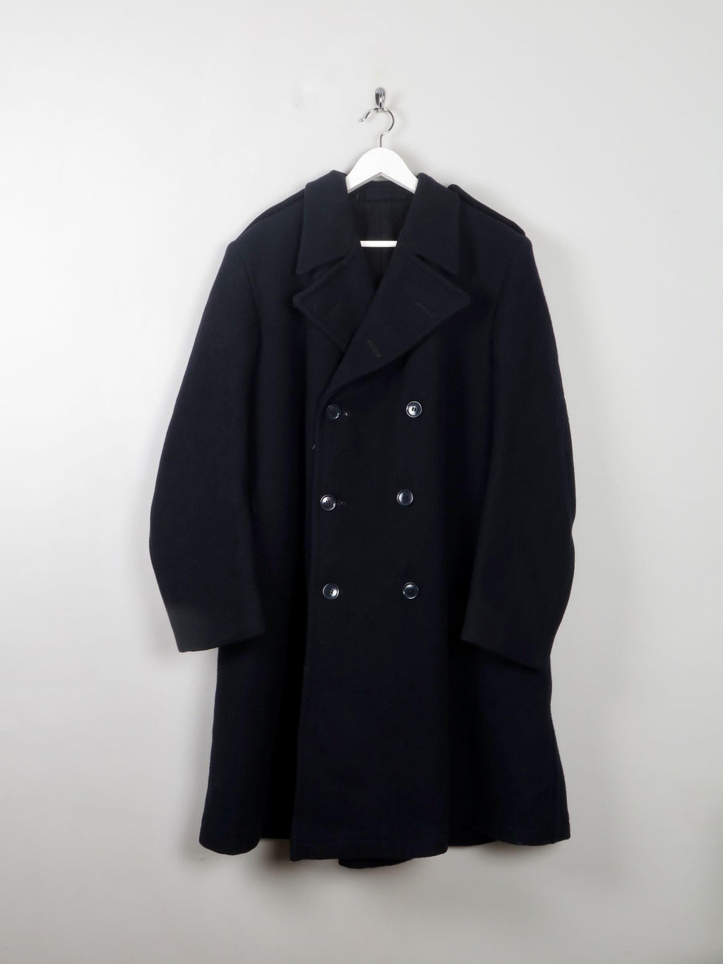 Men's Vintage Navy Military Coat L 44" - The Harlequin