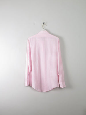 Men's Vintage Pink Striped Shirt L/XL - The Harlequin