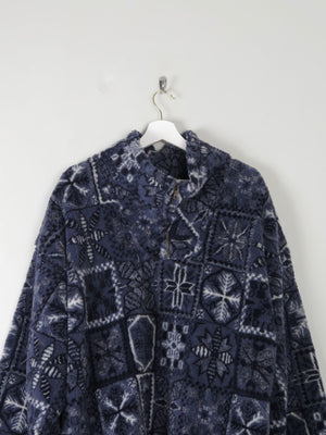 Men's Vintage Printed Fleece Pull-On Jacket XL - The Harlequin
