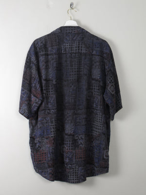 Men's Vintage Printed Shirt L - The Harlequin