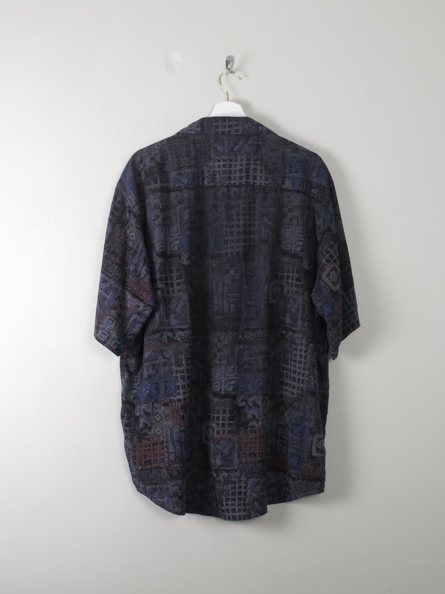 Men's Vintage Printed Shirt L - The Harlequin