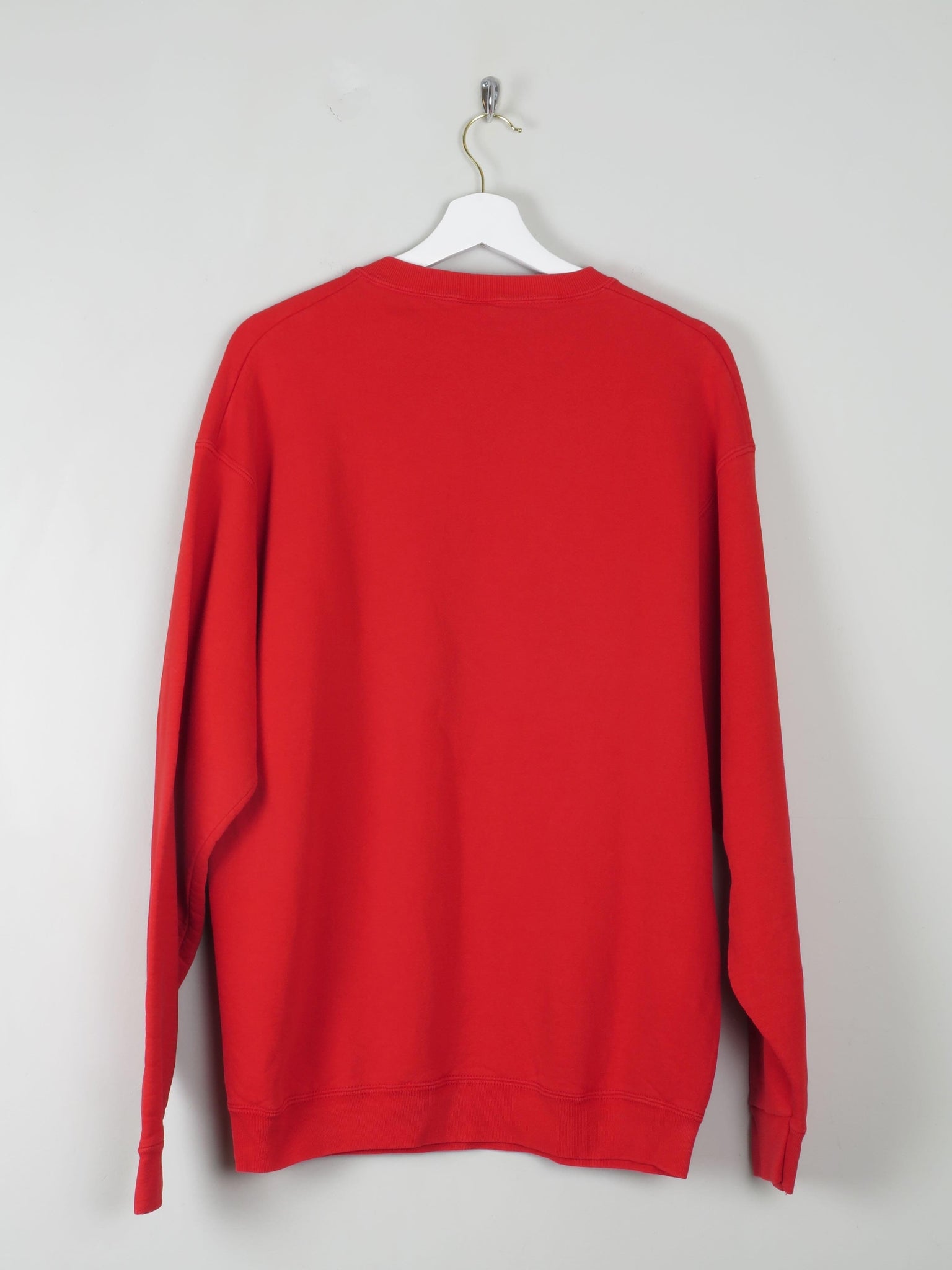 Men's Vintage Red Embroidered Sweatshirt L - The Harlequin