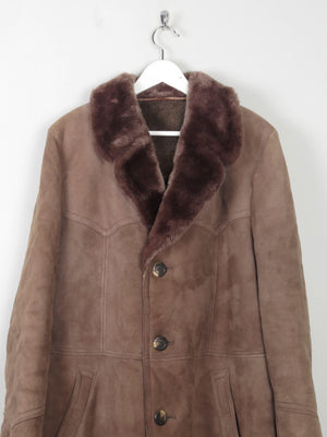 Men's Vintage Sheepskin Coat L - The Harlequin