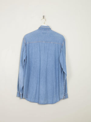 Men's Blue Denim Vintage Shirt S - The Harlequin