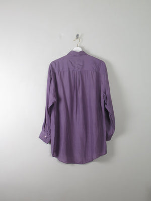 Men's Vintage Silk Mauve/Lilac Shirt M - The Harlequin