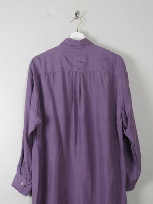 Men's Vintage Silk Mauve/Lilac Shirt M - The Harlequin