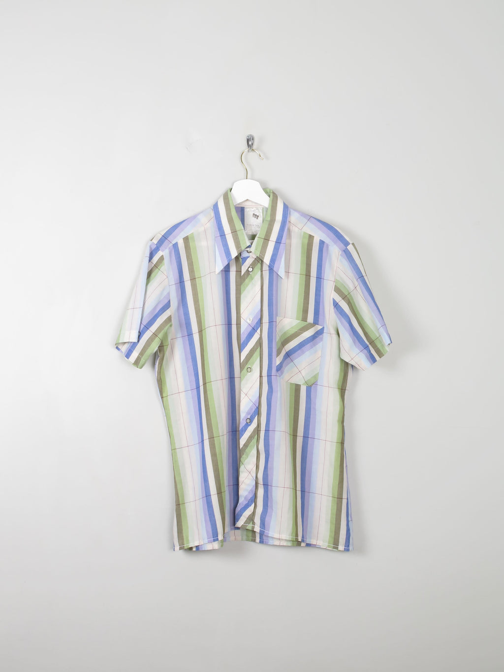 Men's Vintage Striped Shirt L - The Harlequin