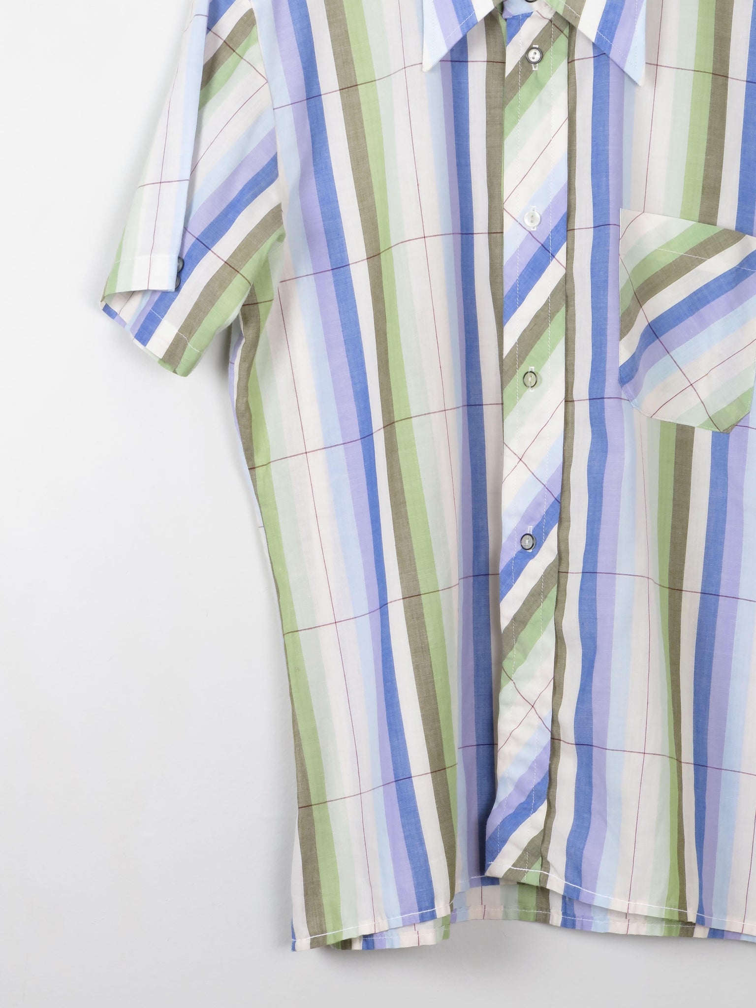 Men's Vintage Striped Shirt L - The Harlequin
