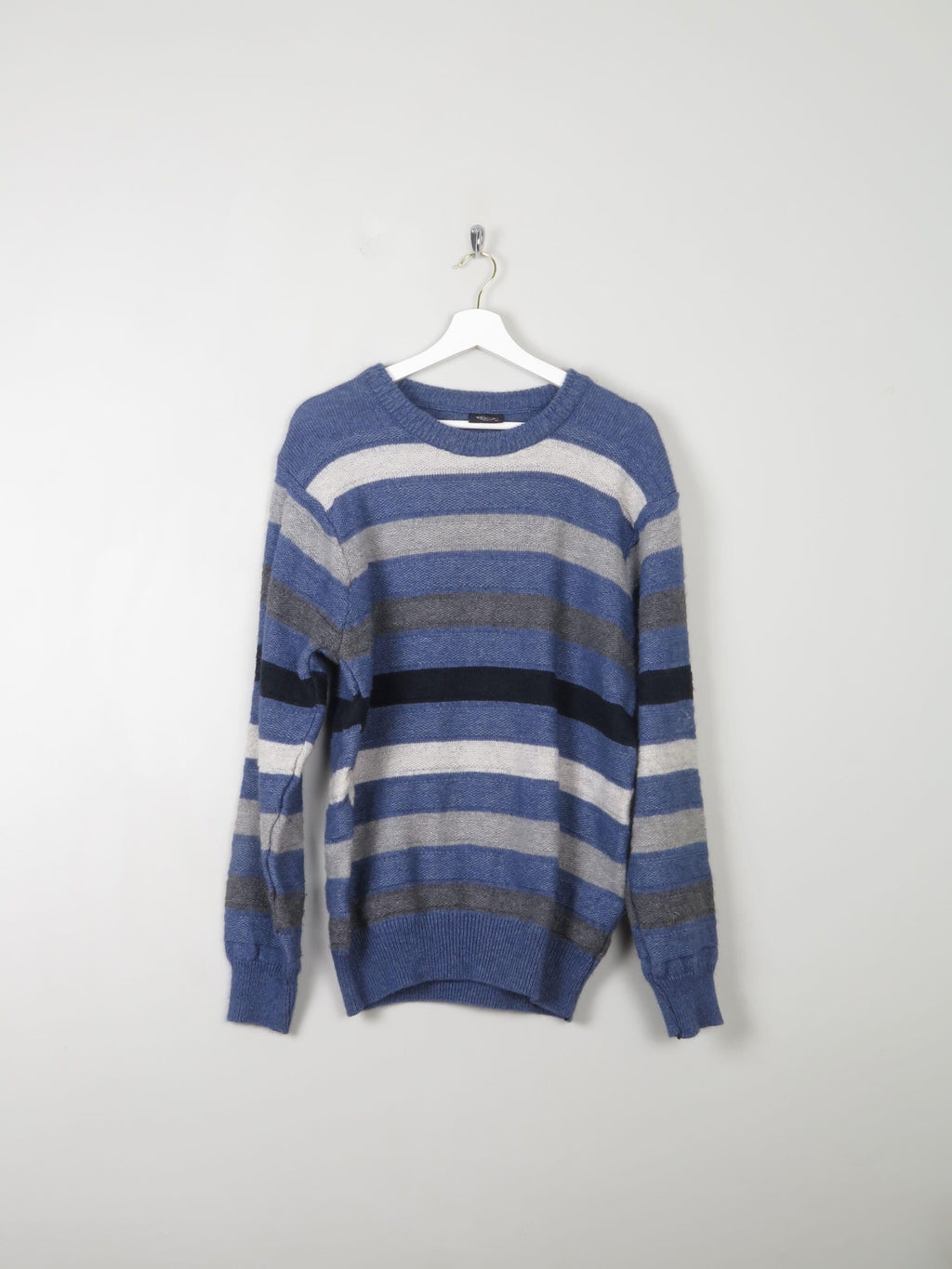 Men's Vintage Striped Wool Jumper M - The Harlequin