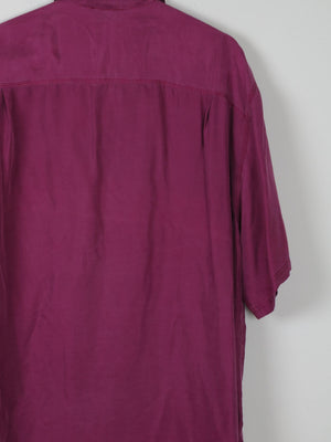 Men's Vintage Wine/Burgundy Silk Shirt L/XL - The Harlequin
