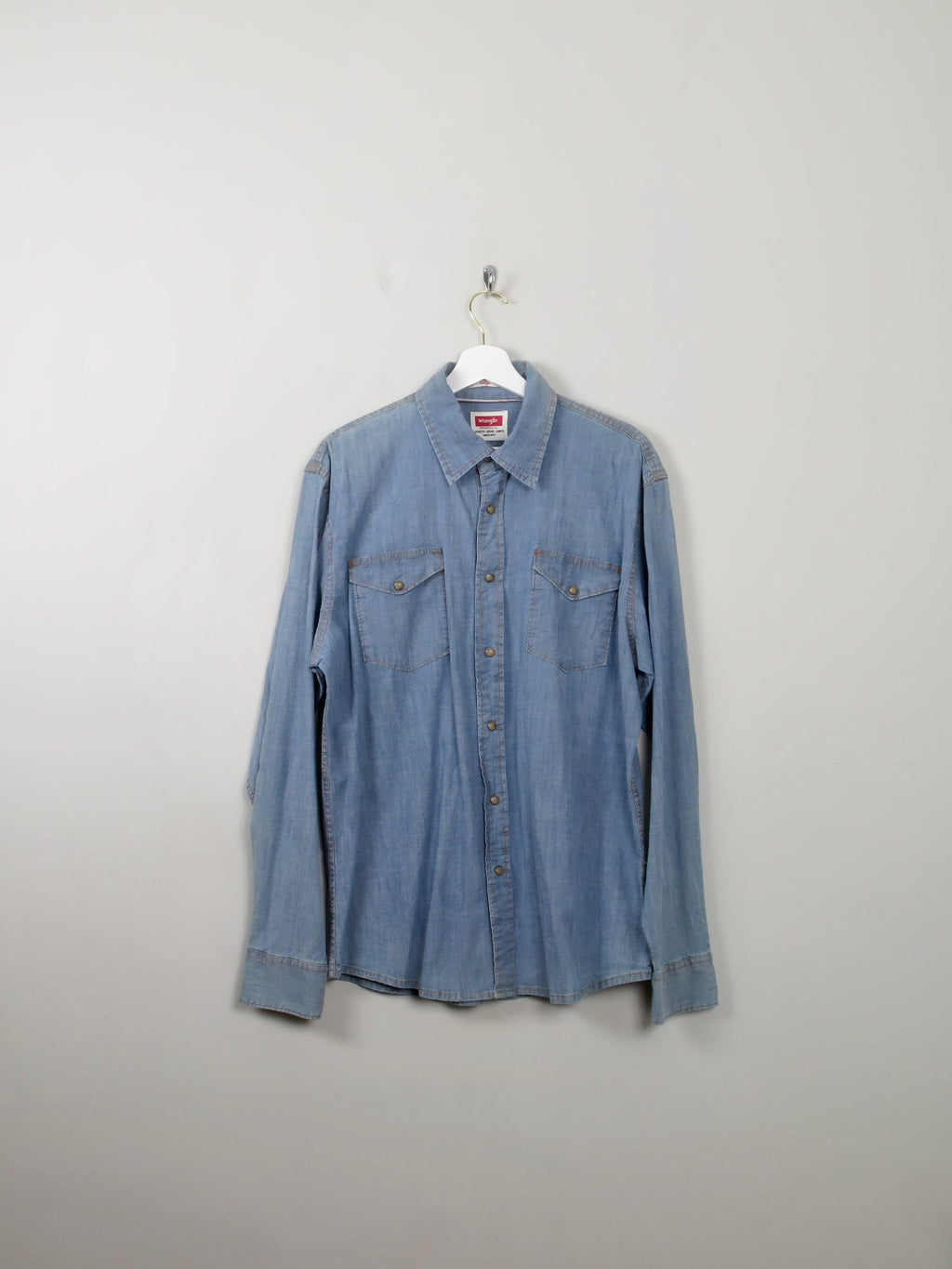 Men's Vintage Wrangler Denim Shirt L - The Harlequin