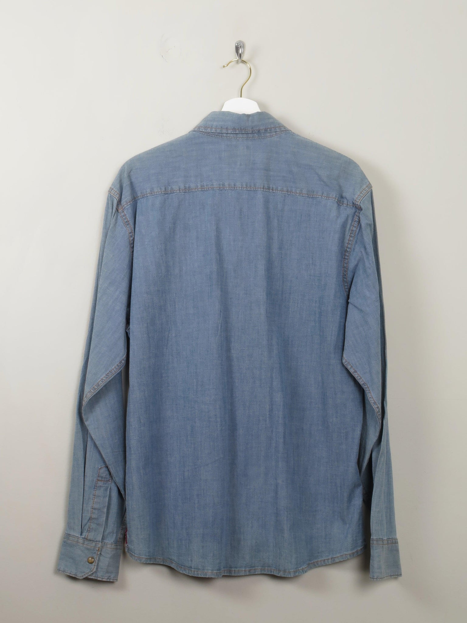 Men's Vintage Wrangler Denim Shirt L - The Harlequin