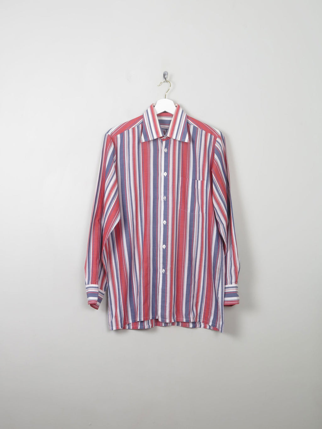 men;s Vintage Striped Shirt 1970s L - The Harlequin