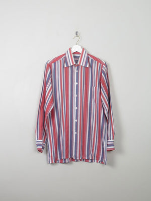 men;s Vintage Striped Shirt 1970s L - The Harlequin