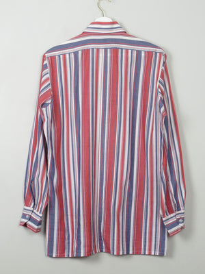 men;s Vintage Striped Shirt 1970s L - The Harlequin