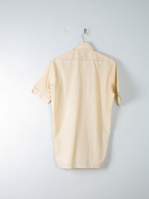 Mens Vintage 1970s Shirt Oatmeal S/M - The Harlequin
