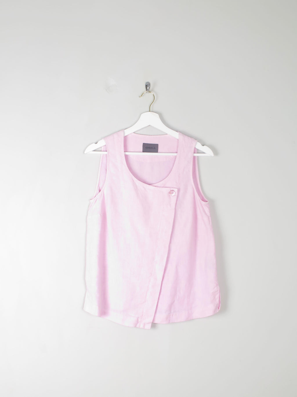 Pink Linen Oska Top S - The Harlequin