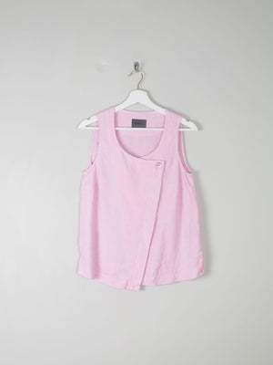 Pink Linen Oska Top S - The Harlequin