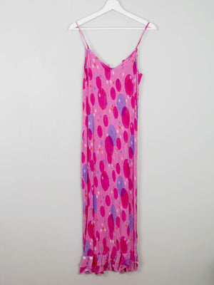 Pink Printed Vintage Slip Dress S/M - The Harlequin