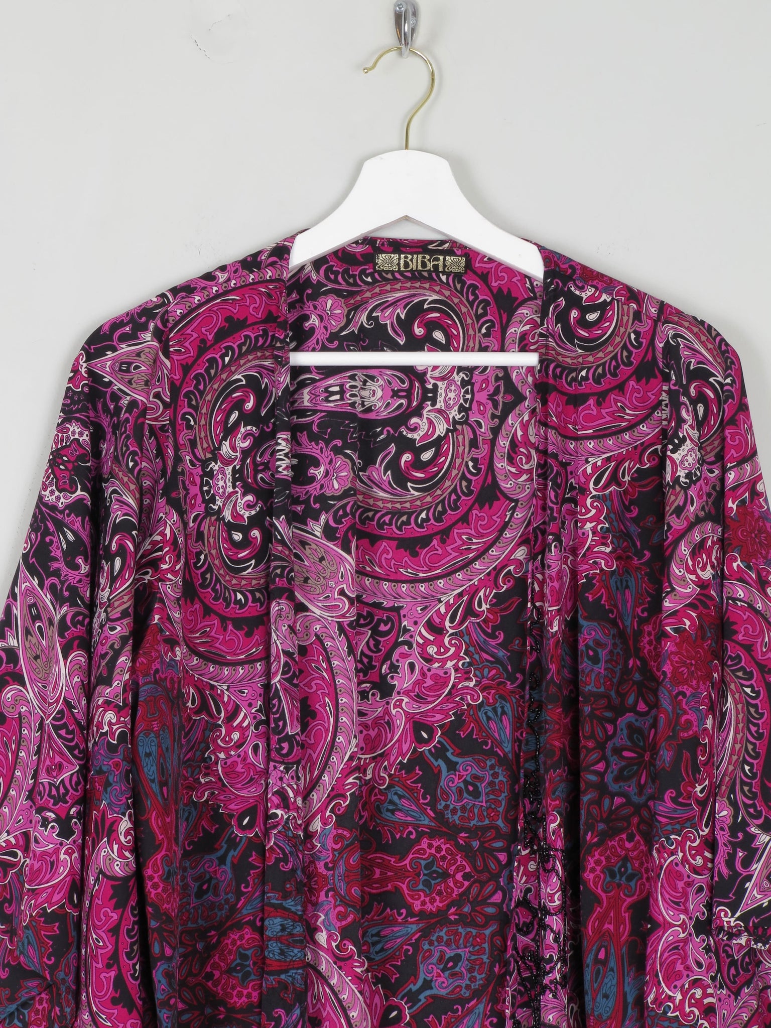 Purple Biba Beaded Kimono XS-M - The Harlequin