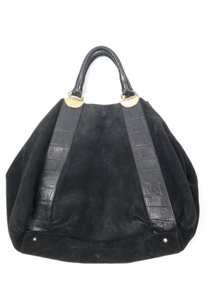 Black Suede Furla Large Hobo Bag - The Harlequin