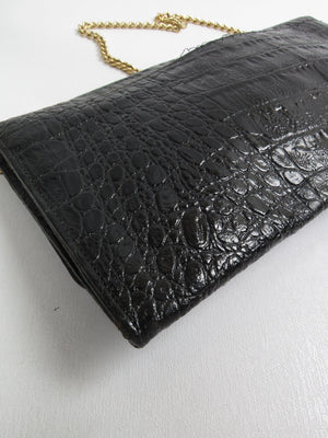 Vintage Black Textured Bag - The Harlequin