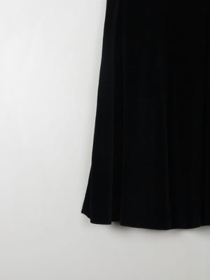 Vintage Black Velvet Skirt S 27" - The Harlequin