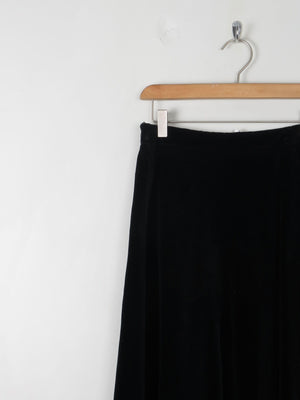 Vintage Black Velvet Skirt S 27" - The Harlequin