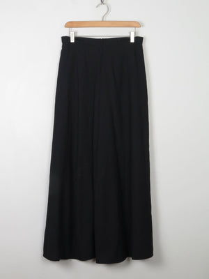 Vintage Black Wool Maxi Skirt 28"W/10 - The Harlequin