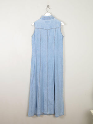 Blue Denim Vintage Maxi Dress M - The Harlequin