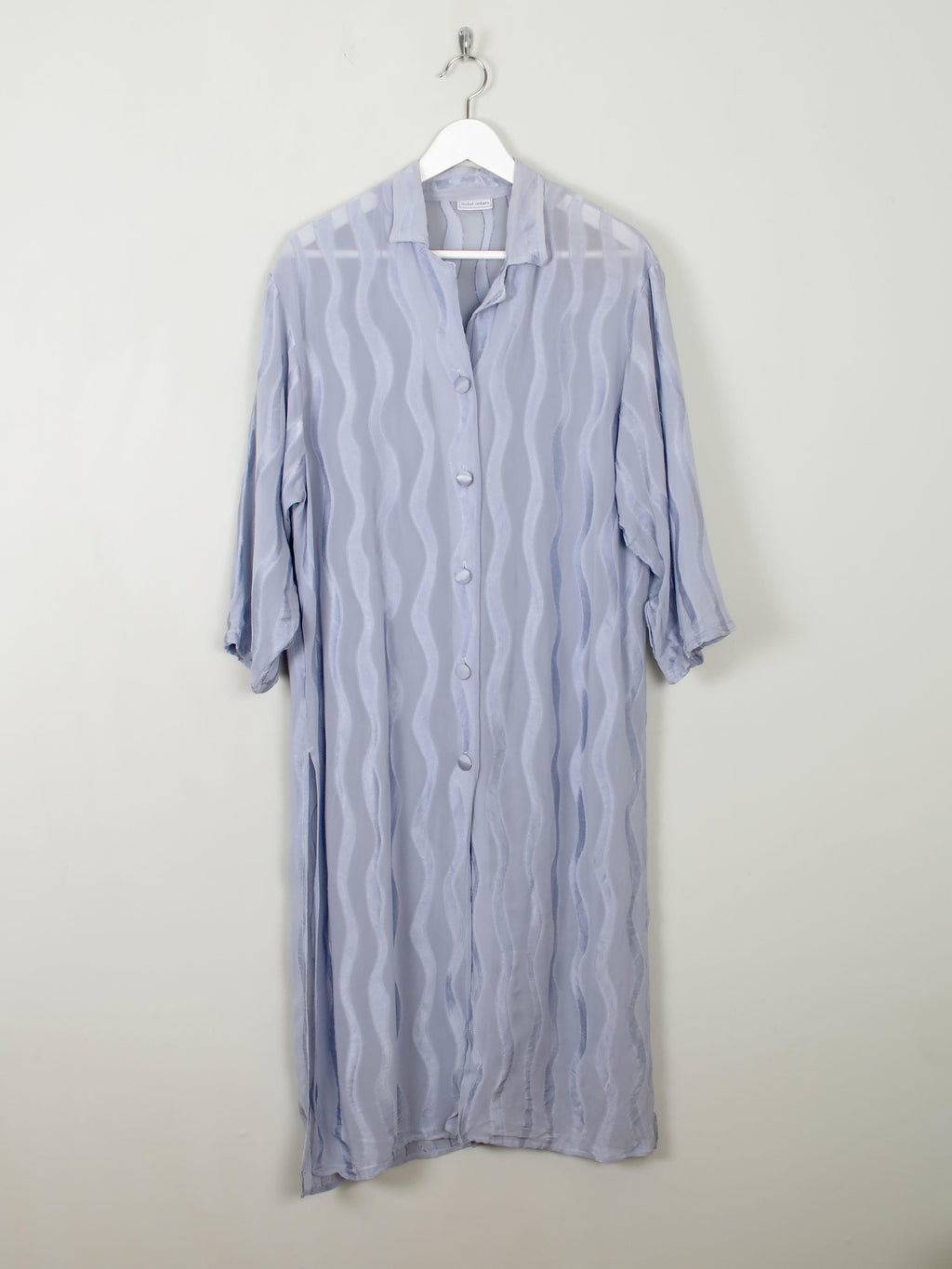Blue Devore Vintage Shirt Dress S/M/L - The Harlequin
