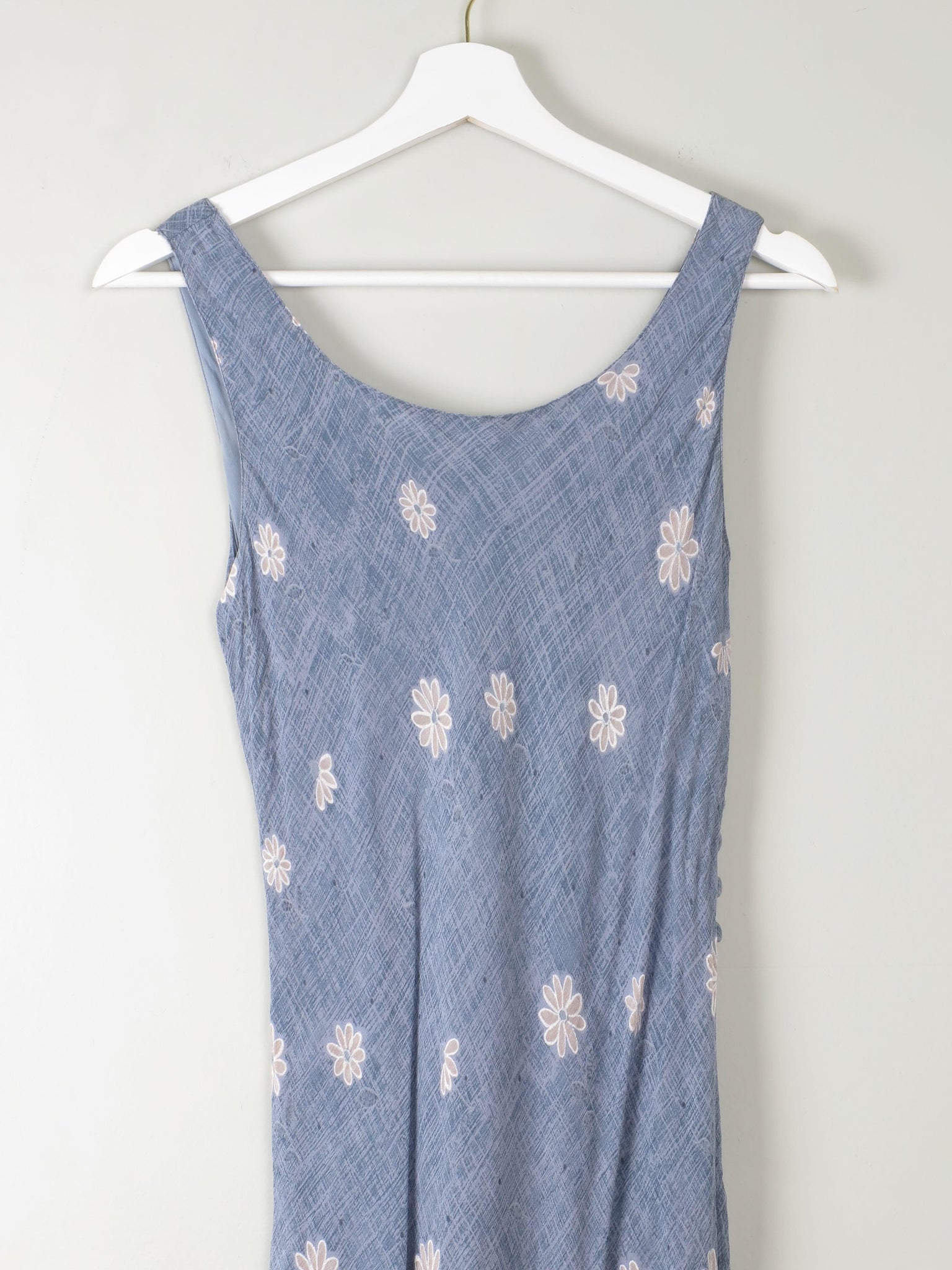 Vintage Blue Floral Slip Dress XS/S - The Harlequin