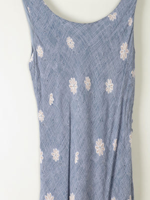 Vintage Blue Floral Slip Dress XS/S - The Harlequin