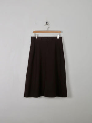 Vintage Brown A- Line Skirt 31 W S/M - The Harlequin